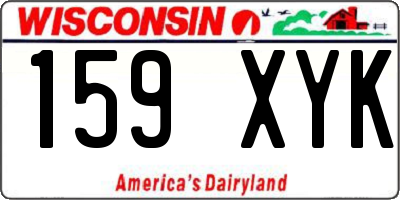 WI license plate 159XYK