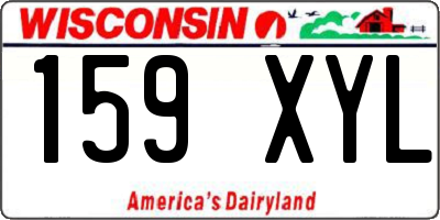 WI license plate 159XYL