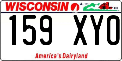 WI license plate 159XYO