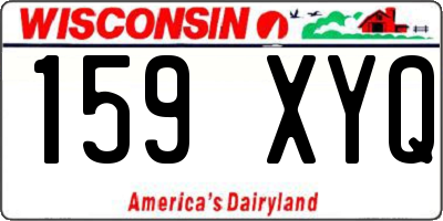 WI license plate 159XYQ