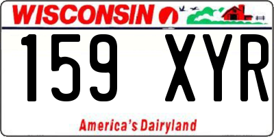 WI license plate 159XYR