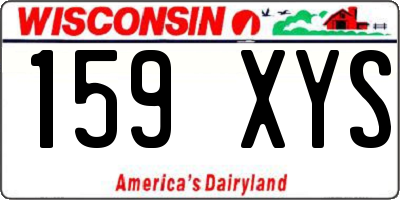 WI license plate 159XYS