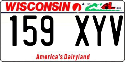 WI license plate 159XYV