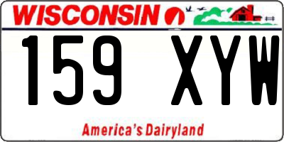 WI license plate 159XYW
