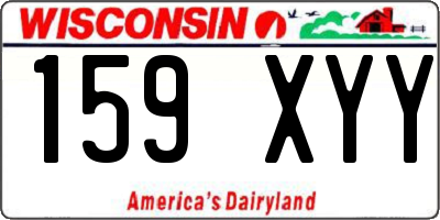 WI license plate 159XYY