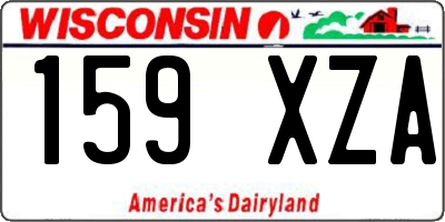 WI license plate 159XZA