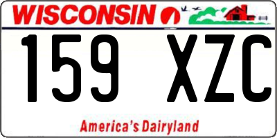 WI license plate 159XZC