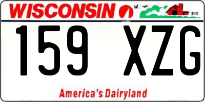 WI license plate 159XZG