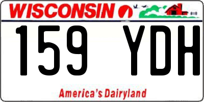 WI license plate 159YDH