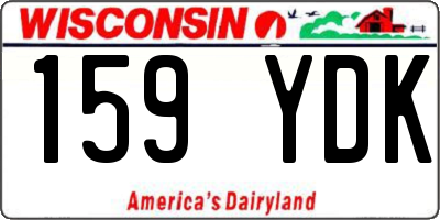 WI license plate 159YDK