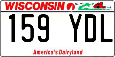 WI license plate 159YDL