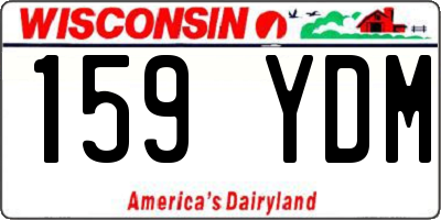 WI license plate 159YDM