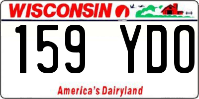 WI license plate 159YDO