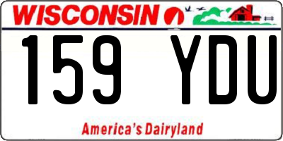 WI license plate 159YDU