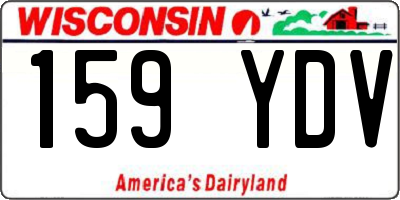 WI license plate 159YDV