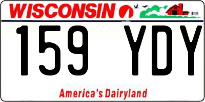 WI license plate 159YDY