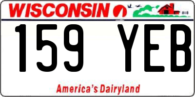 WI license plate 159YEB