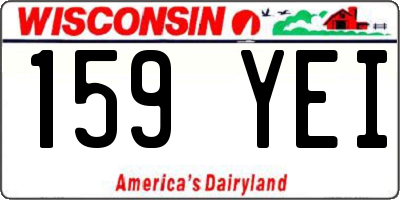 WI license plate 159YEI