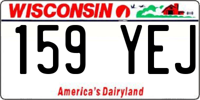 WI license plate 159YEJ