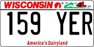 WI license plate 159YER