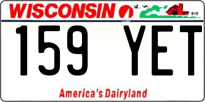 WI license plate 159YET