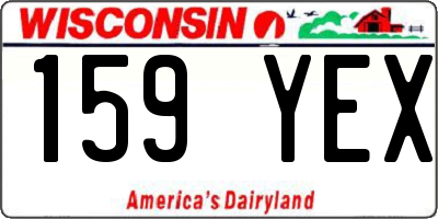 WI license plate 159YEX