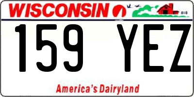 WI license plate 159YEZ