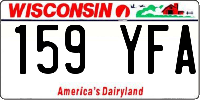 WI license plate 159YFA
