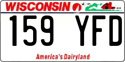 WI license plate 159YFD