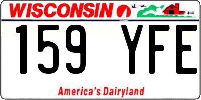 WI license plate 159YFE