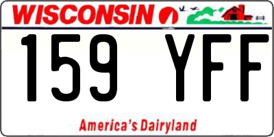 WI license plate 159YFF