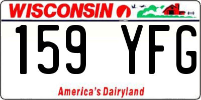 WI license plate 159YFG