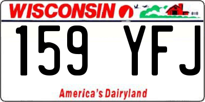 WI license plate 159YFJ