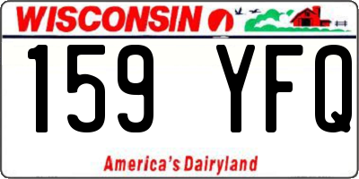 WI license plate 159YFQ