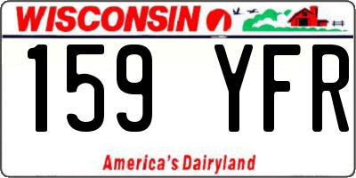 WI license plate 159YFR