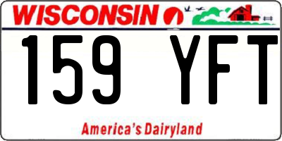 WI license plate 159YFT