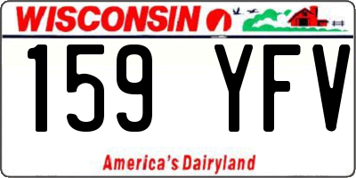 WI license plate 159YFV