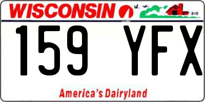 WI license plate 159YFX