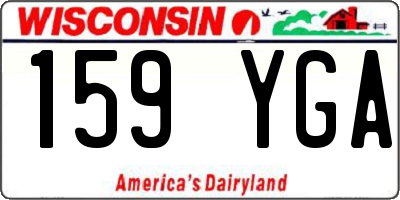 WI license plate 159YGA