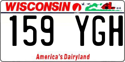 WI license plate 159YGH