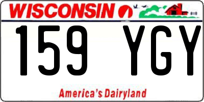 WI license plate 159YGY