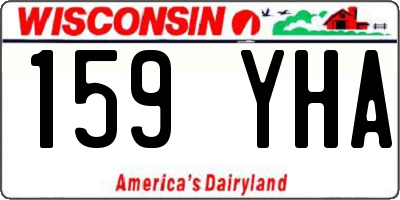 WI license plate 159YHA