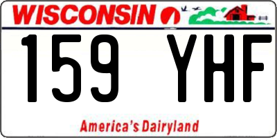 WI license plate 159YHF