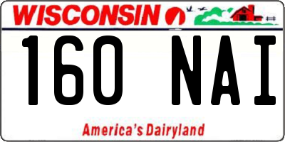 WI license plate 160NAI