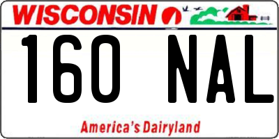 WI license plate 160NAL