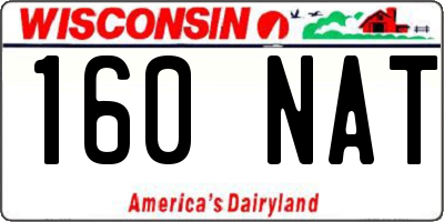 WI license plate 160NAT