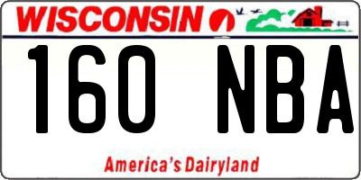 WI license plate 160NBA