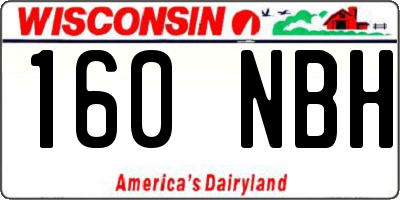 WI license plate 160NBH