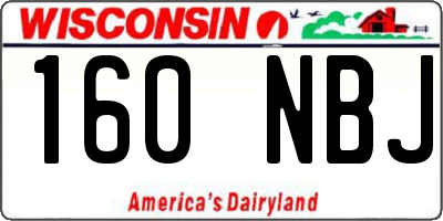 WI license plate 160NBJ