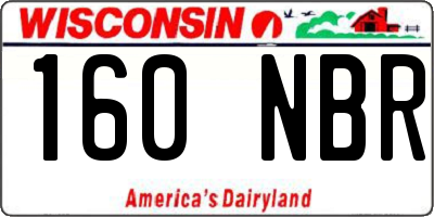 WI license plate 160NBR